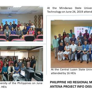 Philippine HEI regional meetings held for ANTENA Project info dissemination, survey