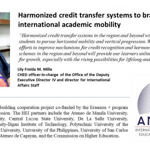 Harmonized credit transfer system to brace international academic mobility 